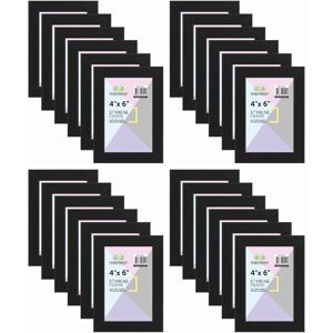 Plg 36 X Black Photo Frame 4\"X6\" Easel Back Wall Mountable Portrait Landscape Print Plg 36 X Black Photo Frame 4\"X6\" Easel Back Wall Mountable Portrait Landscape Print