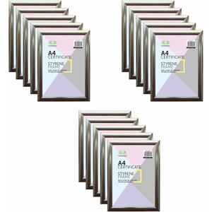 Plg Silver A4 Photo Frame - Wall Mount Portrait Poster - Home Office Plg Silver A4 Photo Frame - Wall Mount Portrait Poster - Home Office