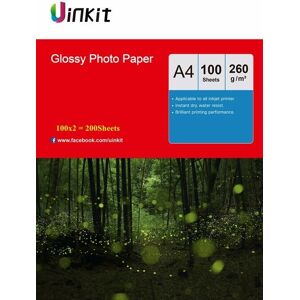 200sheets A4 260gsm Photo Paper High Glossy Inkjet Paper Printer 210x297 Uinkit 200sheets A4 260gsm Photo Paper High Glossy Inkjet Paper Printer 210x297 Uinkit