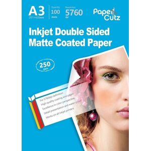 Papercutz A3 Double Sides Matte Photo Paper - 300/250gsm - 1000 Sheets Papercutz A3 Double Sides Matte Photo Paper - 300/250gsm - 1000 Sheets