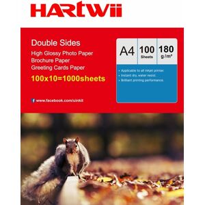 Hartwii A4 180gsm Double Sided Photography Paper Glossy Inkjet Paper - 1000sheet Hartwi Hartwii A4 180gsm Double Sided Photography Paper Glossy Inkjet Paper - 1000sheet Hartwi