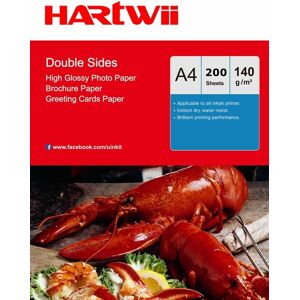 A4 140gsm Double Sided High Glossy Photo Paper Inkjet Paper - 200 Sheets Hartwii A4 140gsm Double Sided High Glossy Photo Paper Inkjet Paper - 200 Sheets Hartwii