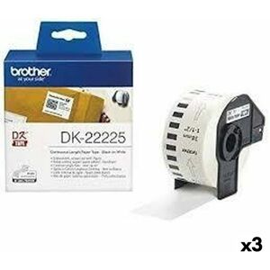 Continuous Paper For Printers Brother Dk-22225 White 38 Mm X 30,48 M Black/wh Continuous Paper For Printers Brother Dk-22225 White 38 Mm X 30,48 M Black/wh