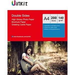 200 Sheets A4 140gsm Double Sides High Glossy Inkjet Photo Paper Printing Uinkit 200 Sheets A4 140gsm Double Sides High Glossy Inkjet Photo Paper Printing Uinkit