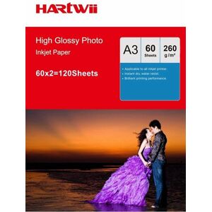 120 Sheets 260 Gsm A3 High Glossy Photo Paper Inkjet Paper Hartwii Ink Printer 120 Sheets 260 Gsm A3 High Glossy Photo Paper Inkjet Paper Hartwii Ink Printer