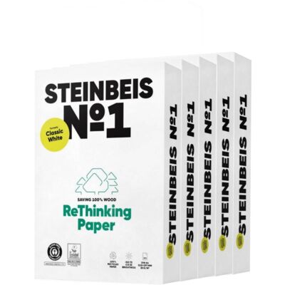 STEINBEIS White A4 Recycled Paper 80g 500 sheets STEINBEIS White A4 Recycled Paper 80g 500 sheets