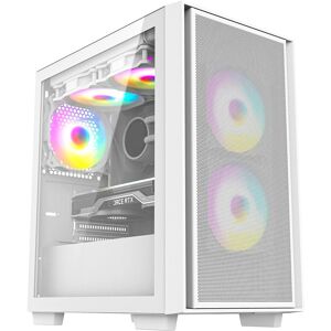 Cit Level 4 White Gaming Pc Case Micro Atx Matx Glass Panel 3 X 120mm Argb Fans Cit Level 4 White Gaming Pc Case Micro Atx Matx Glass Panel 3 X 120mm Argb Fans
