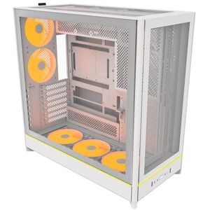 Montech Hs01 Pro Mid Tower Chassis, White, Reversible Layout, 5 X 120mm Argb Fan Montech Hs01 Pro Mid Tower Chassis, White, Reversible Layout, 5 X 120mm Argb Fan