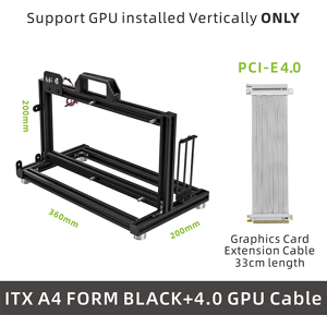 Does Not Apply Itx A4 Aluminum Open Frame Case, Vertical Gpu, 240mm Cooler, Mini-Itx Compatible Does Not Apply Itx A4 Aluminum Open Frame Case, Vertical Gpu, 240mm Cooler, Mini-Itx Compatible