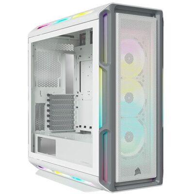 Corsair Icue 5000t Rgb, White, Mid Tower Chassis W/ Tempered Glass Window, 3x 12 Corsair Icue 5000t Rgb, White, Mid Tower Chassis W/ Tempered Glass Window, 3x 12