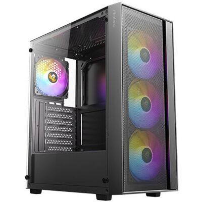 Antec Ax65 Argb Mid-Tower Atx Gaming Pc Case - Black - 4 Argb Fans Antec Ax65 Argb Mid-Tower Atx Gaming Pc Case - Black - 4 Argb Fans