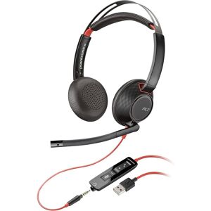 HP Poly Blackwire 5220 Usb-A Headset Wired 3.5mm In-Line Controls Padded HP Poly Blackwire 5220 Usb-A Headset Wired 3.5mm In-Line Controls Padded