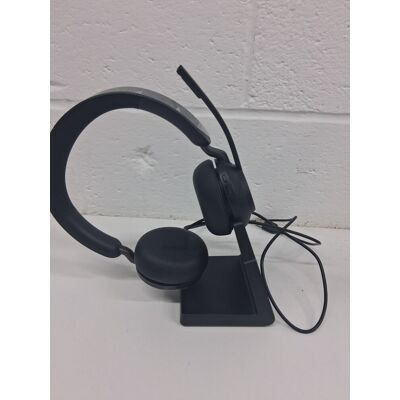 Jabra Evolve2 65 Stereo Wireless Headset Usb-C - Black Hsc110w With Deskstand Jabra Evolve2 65 Stereo Wireless Headset Usb-C - Black Hsc110w With Deskstand