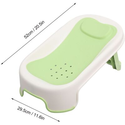 Green Baby Bather With Mesh Holes Non Slip Infant Bathtub Support Newborn Sh Bl Green Baby Bather With Mesh Holes Non Slip Infant Bathtub Support Newborn Sh Bl