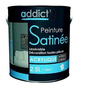 Acrylic Paint Interior Decoration Manganese Gray Satin 2.5l Addict Multi S Acrylic Paint Interior Decoration Manganese Gray Satin 2.5l Addict Multi S