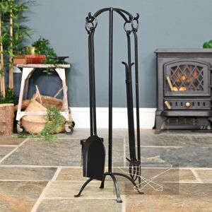 Black Country Metal Works Tall Black Four Piece Fireside Companion Set - 72 Cm Black Country Metal Works Tall Black Four Piece Fireside Companion Set - 72 Cm
