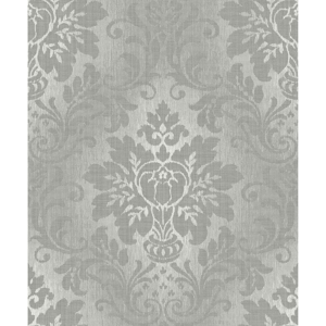 Does Not Apply Vinyl Wallpaper Fabric Damask Silver A10904 Does Not Apply Vinyl Wallpaper Fabric Damask Silver A10904