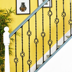 Black Country Metal Works \"Cavendish\" Set Of 3 Alternating Stair Spindles - Pattern 7 - Rake Brackets Black Country Metal Works \"Cavendish\" Set Of 3 Alternating Stair Spindles - Pattern 7 - Rake Brackets