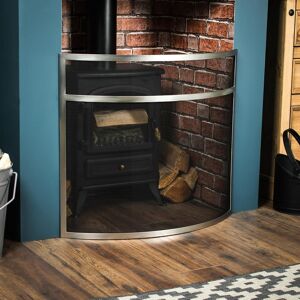 Buckton Nickel Fire Guard - Fireplace Accessory Buckton Nickel Fire Guard - Fireplace Accessory