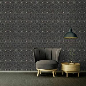 Versace Heritage Black Silver Wallpaper - Greek Mythology Pattern Versace Heritage Black Silver Wallpaper - Greek Mythology Pattern