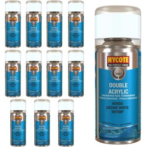 Hycote Colour Spray Paint Aerosol Honda Orchid White 150ml Fast Drying X12 Hycote Colour Spray Paint Aerosol Honda Orchid White 150ml Fast Drying X12