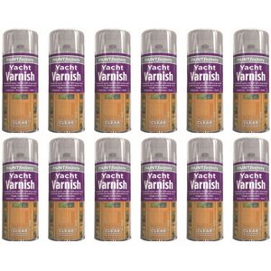 Paint Factory Box Of 12 X 400ml Yacht Varnish Spray Clear Exterior Interior Waterproof Paint Factory Box Of 12 X 400ml Yacht Varnish Spray Clear Exterior Interior Waterproof