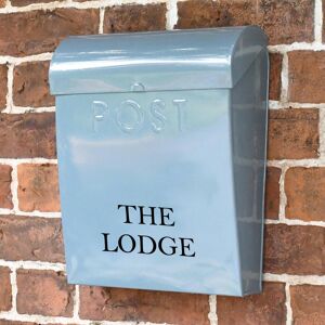 Black Country Metal Works Personalised “cityscape” Grey Contemporary Wall Mounted Post Box Black Country Metal Works Personalised “cityscape” Grey Contemporary Wall Mounted Post Box