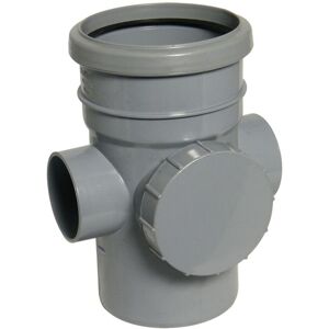 Floplast 110mm Soil Access Socket/spigot Grey Floplast 110mm Soil Access Socket/spigot Grey