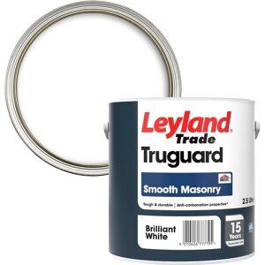 Leyland Trade Truguard Smooth Masonry Paint, Brilliant White, Coverage 16m2 Per Leyland Trade Truguard Smooth Masonry Paint, Brilliant White, Coverage 16m2 Per