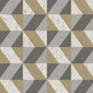 Fd25311 - Architecture Geometric Cork Triangles Grey Gold Fine Decor Wallpaper Fd25311 - Architecture Geometric Cork Triangles Grey Gold Fine Decor Wallpaper