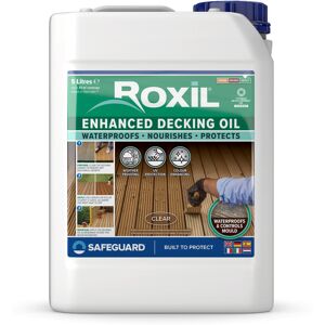 Roxil Enhanced Decking Oil Treatment Clear 5l - Weatherproof Wood Protection Roxil Enhanced Decking Oil Treatment Clear 5l - Weatherproof Wood Protection
