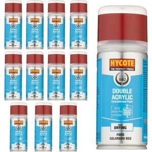 Hycote Colour Spray Paint Aerosol Ford Colorado Red 150ml Fast Drying X12 Hycote Colour Spray Paint Aerosol Ford Colorado Red 150ml Fast Drying X12
