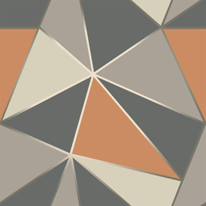 Does Not Apply Abstract Apex Geometric Wallpaper Orange And Grey Triangle Boho Wall Décor Hallw Does Not Apply Abstract Apex Geometric Wallpaper Orange And Grey Triangle Boho Wall Décor Hallw