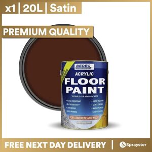 Bedec Premium Acrylic Anti-Slip Floor Paint Easy Clean Tile Red 20l Bedec Premium Acrylic Anti-Slip Floor Paint Easy Clean Tile Red 20l