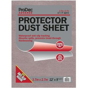 Prodec Advance 2.7m X 3.7m (9ft X 12ft) Water Resistant Protector Dust Sheet - Crpr129 Prodec Advance 2.7m X 3.7m (9ft X 12ft) Water Resistant Protector Dust Sheet - Crpr129