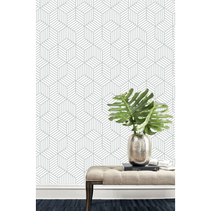 Does Not Apply Geometric Peel And Stick Wallpaper Silver,44 X 1000 Cm White And Silver Self Adh Does Not Apply Geometric Peel And Stick Wallpaper Silver,44 X 1000 Cm White And Silver Self Adh