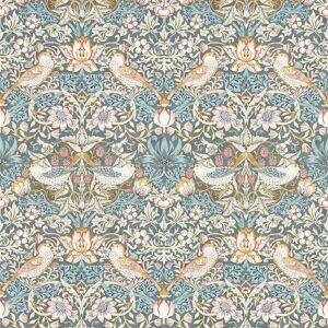 William Morris Strawberry Thief Wallpaper Slate Grey - Art & Crafts William Morris Strawberry Thief Wallpaper Slate Grey - Art & Crafts