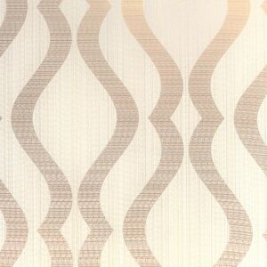 Fd25065 - Tempus Wavy Stripe Cream Copper Fine Decor Wallpaper Fd25065 - Tempus Wavy Stripe Cream Copper Fine Decor Wallpaper
