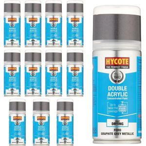 Hycote Colour Spray Paint Ford Graphite Grey (Metallic) 150ml Fast Dry X12 Hycote Colour Spray Paint Ford Graphite Grey (Metallic) 150ml Fast Dry X12
