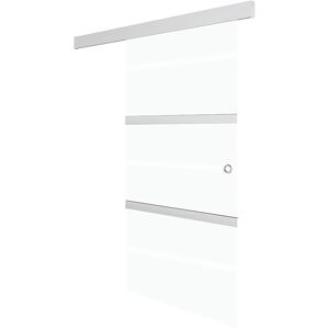 vidaXL Sliding Door ESG Glass and Aluminium 76x205 cm Silver - Sliding Door vidaXL Sliding Door ESG Glass and Aluminium 76x205 cm Silver - Sliding Door