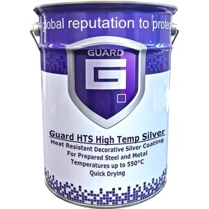 Guard Ht - Heat Resistant Paint Log Burners Fire Pits Bbq Paint 5 Litres Silver Guard Ht - Heat Resistant Paint Log Burners Fire Pits Bbq Paint 5 Litres Silver
