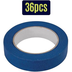 Silverline 36pcs Masking Tape 24mm X 50m Easy Tear Painters Uv Resistant Blue Silverline 36pcs Masking Tape 24mm X 50m Easy Tear Painters Uv Resistant Blue