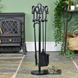 Black Country Metal Works "Malvern" Iron Four Piece Fireside Companion Set - 61cm Black Country Metal Works "Malvern" Iron Four Piece Fireside Companion Set - 61cm