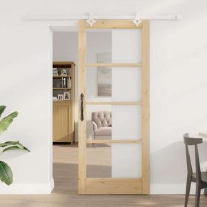 Vidaxl Sliding Door Solid Pine Wood & Metal Natural/white 83x202 Cm Rustic Style Vidaxl Sliding Door Solid Pine Wood & Metal Natural/white 83x202 Cm Rustic Style