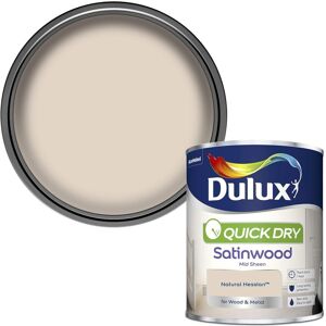 Dulux Quick Dry Satinwood Paint For Wood And Metal - Natural Hessian 750ml Dulux Quick Dry Satinwood Paint For Wood And Metal - Natural Hessian 750ml