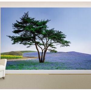 Genius Nature Bedroom Wallpaper Mural - Tree Flowers Field Blue Green Purple - Wallpaper Mural Genius Nature Bedroom Wallpaper Mural - Tree Flowers Field Blue Green Purple - Wallpaper Mural