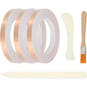 Metallixity 3roll 36yard 1/2" Conductive Copper Foil Tape With Scrapers & Brush Metallixity 3roll 36yard 1/2" Conductive Copper Foil Tape With Scrapers & Brush
