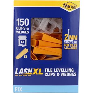 Vitrex Tile Levelling System 150pcs Kit Clips Wedges Wall Floor Tiling Tool Vitrex Tile Levelling System 150pcs Kit Clips Wedges Wall Floor Tiling Tool