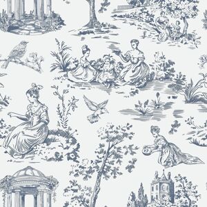 Rewallpaper Self Adhesive Wallpaper Toile De Jouy Vinyl Wrap Blue Pattern Bathr Rewallpaper Self Adhesive Wallpaper Toile De Jouy Vinyl Wrap Blue Pattern Bathr