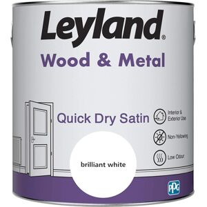 Leyland 423431 Wood & Metal Quick Dry Satin, 2.5 Litres, White Leyland 423431 Wood & Metal Quick Dry Satin, 2.5 Litres, White